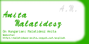 anita malatidesz business card